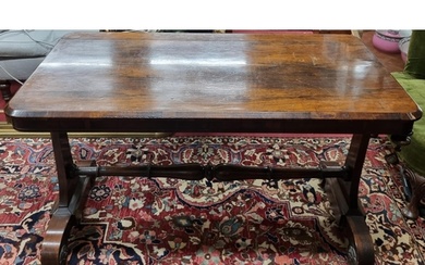 An early to mid 19th Century Rosewood and veneered Library T...