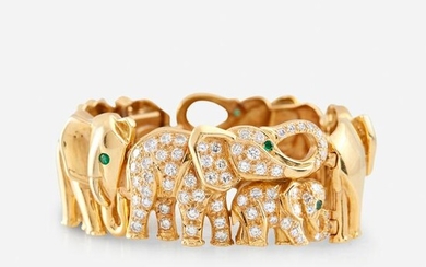 An eighteen karat gold and diamond bracelet, Ivan &