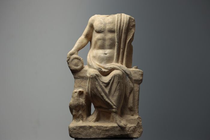 Ancient Roman Marble sculpture of Jupiter - 35×20×21 cm - (1)