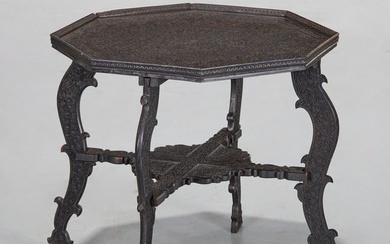 Antique Anglo-Indian ebony breakdown table