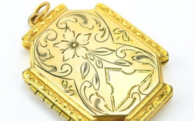 Antique Maltese Cross Form Gold Filled Locket