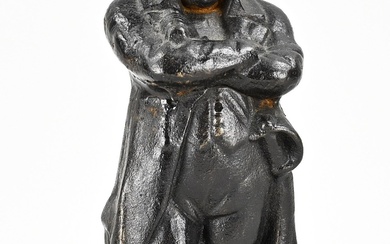 Antique cast iron figure. Napoleon Bonaparte. Size: H 27 cm. In good condition.