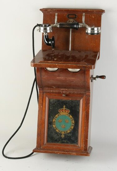 Antique hanging telephone, 1900