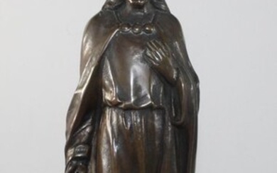 Antique statue: Christ king - Bronze - 19th century