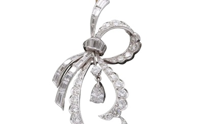 Art Deco Diamond Eternity 14K White Gold Ring