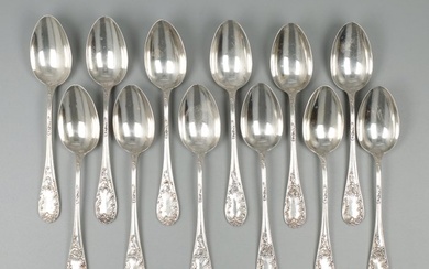 "Art-Nouveau" - Tea spoon (12) - .800 silver