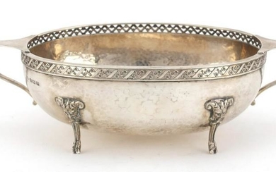 Arts & Crafts silver twin handled bowl by Albert Edward