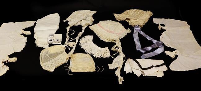 Assorted 19th Century and Later Costume Accessories, comprising a cotton...