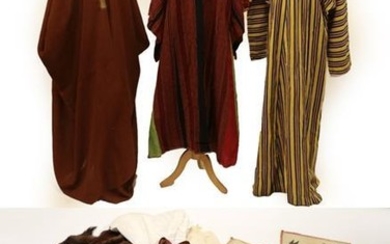 Assorted Eastern Vestments and Accessories, including a cotton striped robe...