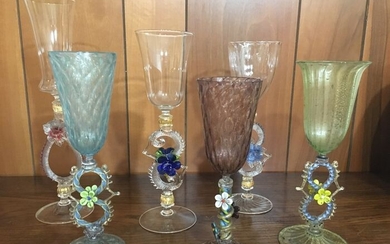 Attr. Carlo Tosi (Caramea) - Collectible goblets (6) - Glass