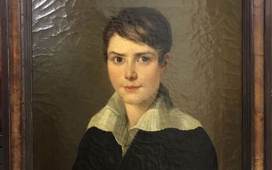 BAILLY Alexandre (1764-1835) Portrait de jeune garçon Huile sur toile Signée et datée 1826 Haut....