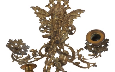 BAROQUE STYLE GILT-BRONZE SCONCE Height: 9 in. (22.9 cm.)