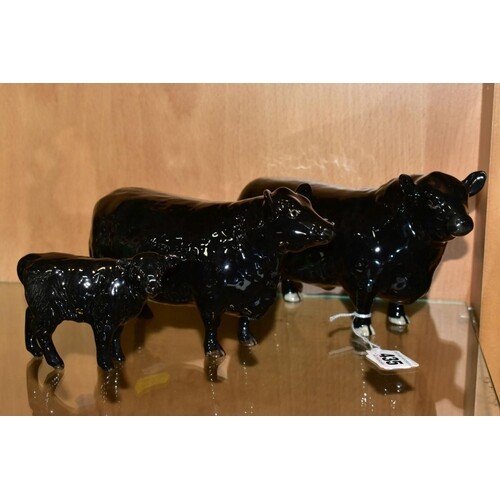 BESWICK ABERDEEN ANGUS CATTLE, comprising Bull No.1562, Cow ...