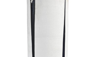 BITOSSI Vase tube en céramique blanche et noire avec scénettes "le secret" H : 42...