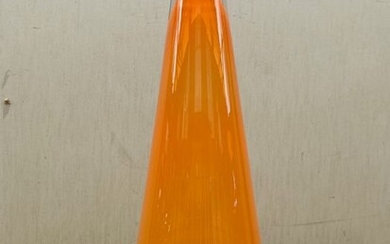 Bas Kosters - Glasfabriek Leerdam - Glass object - Safe Me Pilon Orange - Glazen verkeerskegel
