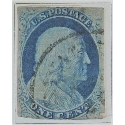 Benjamin Franklin 1 cent stamp, other early United States of...
