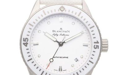 Blancpain Fifty Fathoms Bathyscaphe SS Automatic Mens Watch Pre-Owned
