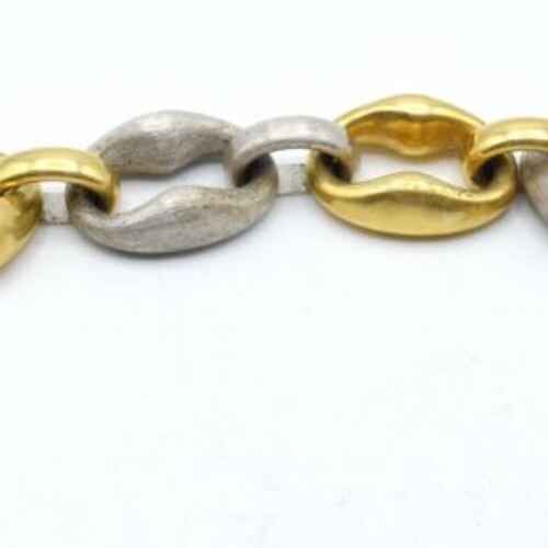 Bracelet in 18 ct yellow and white gold (scratched) -...