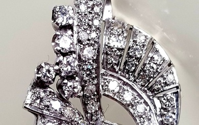 Brooch Platinum Diamond (Natural) - Diamond