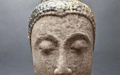 Buddha (1) - Gold, Lacquer, Stoneware - Thailand - Ayutthaya - 16th c.