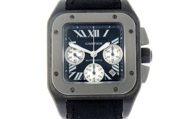 CARTIER - a titanium Santos 100XL chronograph wrist watch, 41x41mm.
