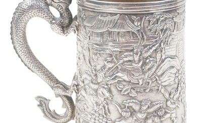 CHINESE EXPORT SILVER MUG, 19TH CENTURY Height: 4 1/2 in. (11.4 cm.)