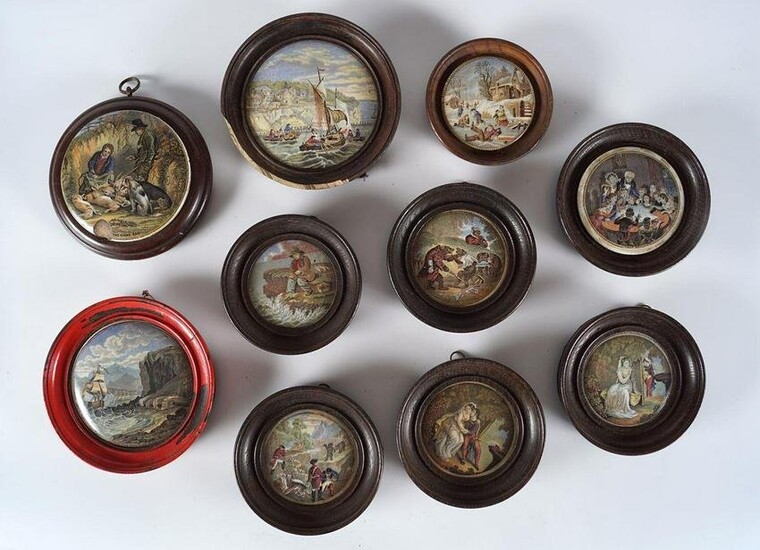 COLLECTION OF 15 19TH-CENTURY POT LIDS