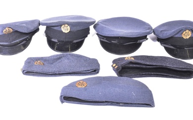 COLLECTION OF POST WAR REENACTMENT RAF PEAKED CAPS