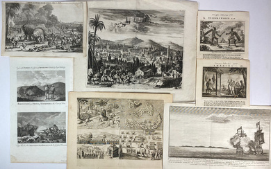 COLLECTION of 87 maritime/travelling engravings from several sources. 16th-20th c....