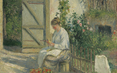 Camille Pissarro (1830-1903) Julie Pissarro épluchant des légumes