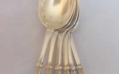 Cardeilhac - Spoon (6) - .950 silver, Vermeil