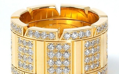Cartier Francaise Tank K18YG Yellow Gold Ring