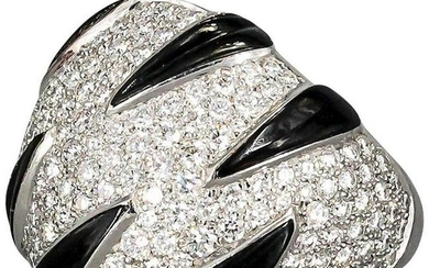 Cartier Ring, Claws Collection, Onyx and Diamonds