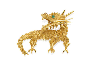 Cellino: Gold Dragon Brooch