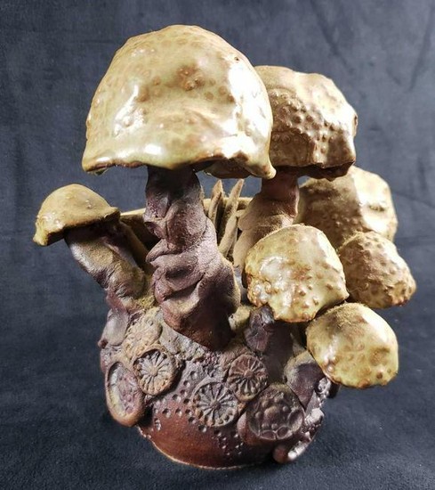 Ceramic Mushroom Sculpture