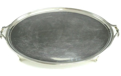 Charles & Richard Comyns Sterling Silver Oval Tray