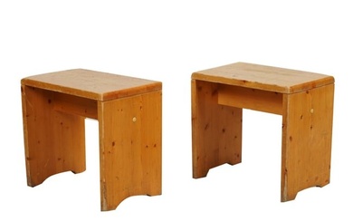 Charlotte Perriand Les Arc Pair of Stools