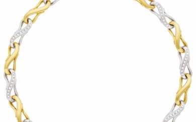 Chaumet Paris Two-Color Gold and Diamond Link Necklace