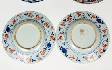 China, collection blue-white and Imari plates, mainly 18th...