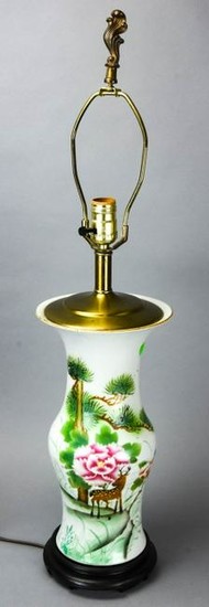 Chinese Vase Mount Porcelain Table Lamp