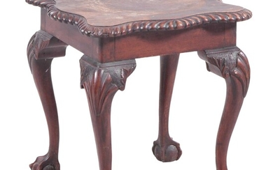 Chippendale Style Carved Mahogany Low Side Table, Early 20th Century