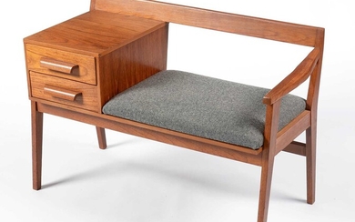 Chippy Heath Furniture: a mid Century teak telephone table.