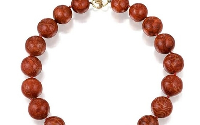Christopher Walling Red Jasper Bead Necklace