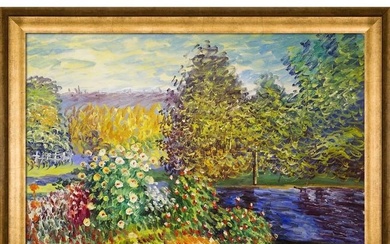 Claude Monet "Corner of the Garden at Montgeron" Oil Painting, After