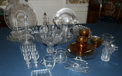 Collection of Colored and Colorless Heisey Glass