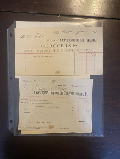 Collection of commercial invoices, c. 1825 - 1920