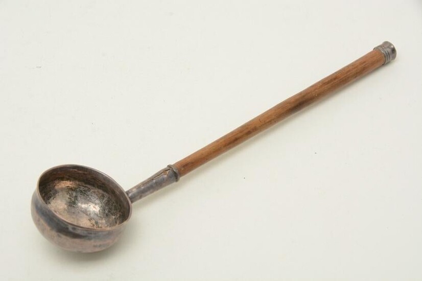 Colonial American Coin silver Ladle, ca. 1720. Marked