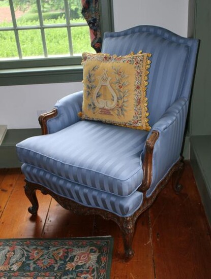 Custom Upholstered French Style Armchair