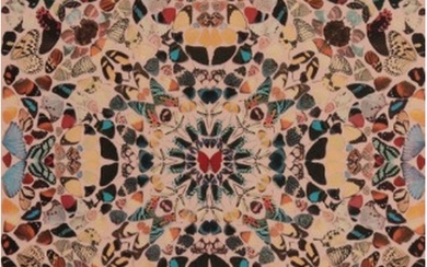 *DAMIEN HIRST (b. 1965) Kaleidescopic butterfly wallpaper on...
