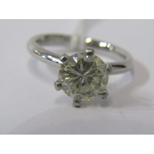DIAMOND SOLITAIRE RING, 2.5 ct Brilliant cut diamond in 6 cl...